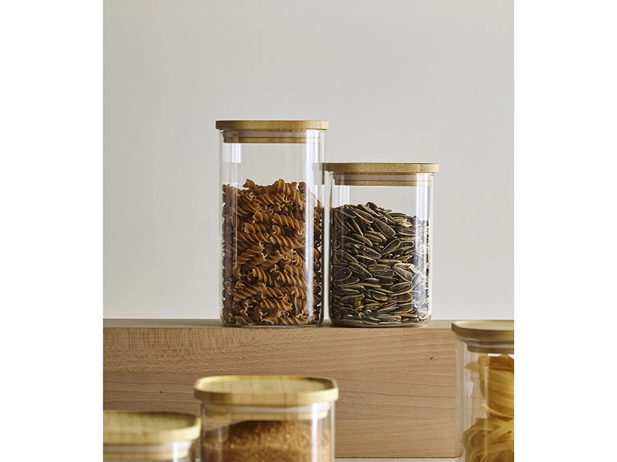 Банка для хранения квадратная Glass Bamboo 924882  - фото 4