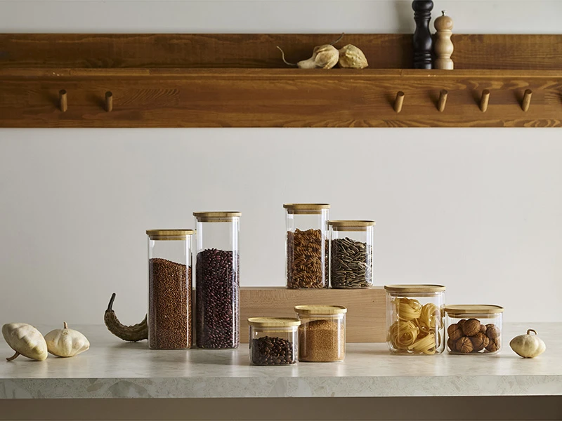 Банка для хранения квадратная Glass Bamboo 924884  - фото 5