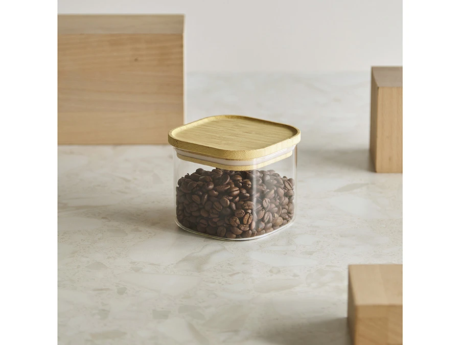 Банка для хранения квадратная Glass Bamboo 924893  - фото 4