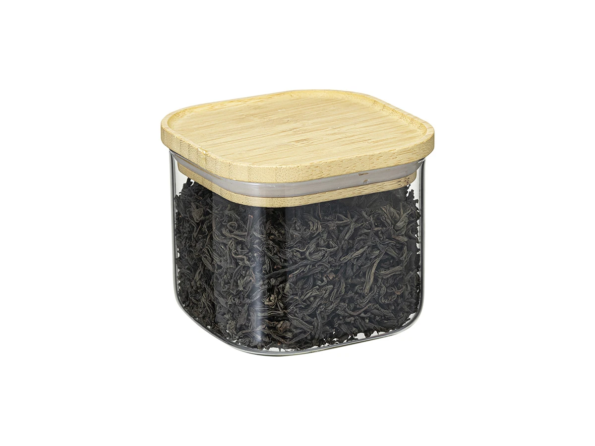 Банка для хранения квадратная Glass Bamboo 924893  - фото 3