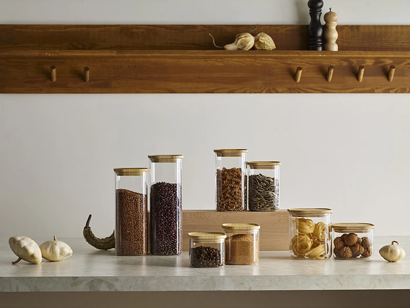 Банка для хранения квадратная Glass Bamboo 924893  - фото 5