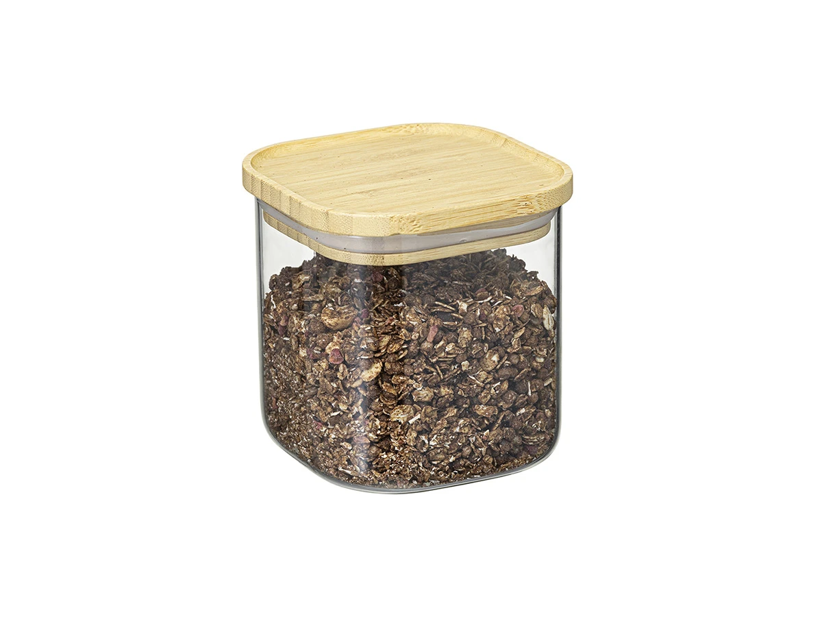 Банка для хранения квадратная Glass Bamboo 924895  - фото 3