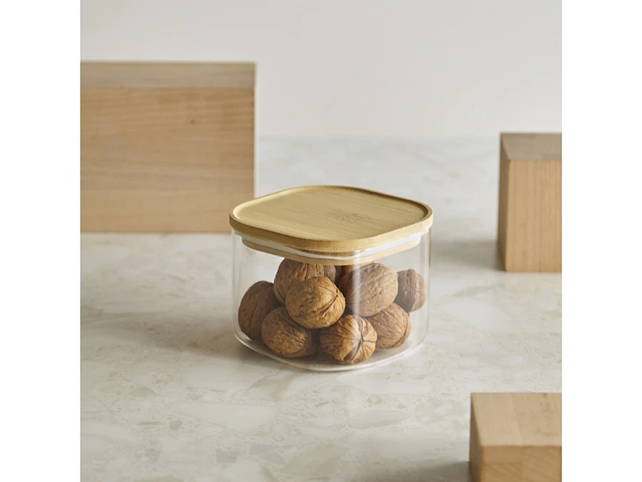 Банка для хранения квадратная Glass Bamboo 924898  - фото 3