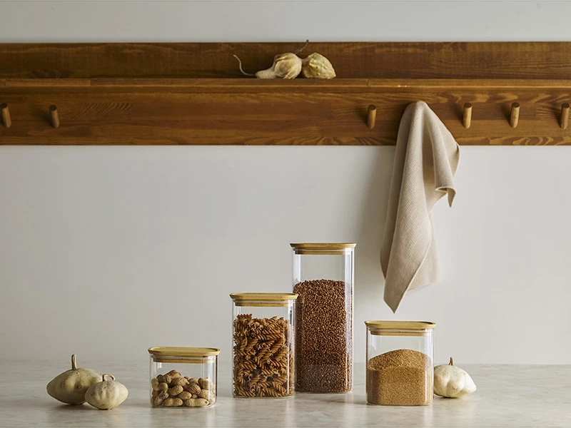 Банка для хранения прямоугольная Glass Bamboo 924966  - фото 5