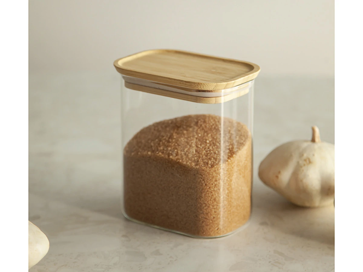 Банка для хранения прямоугольная Glass Bamboo 924970  - фото 4