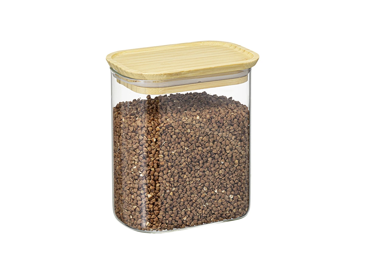 Банка для хранения прямоугольная Glass Bamboo 924970  - фото 3