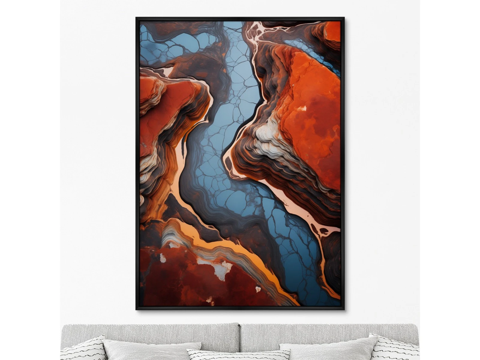 Репродукция картины на холсте Stone color palettes, angles and shapes, No 1, 2024г. 925878