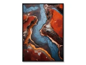 Репродукция картины на холсте Stone color palettes, angles and shapes, No 1, 2024г.