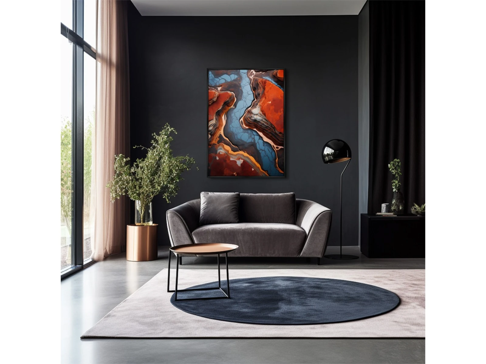 Репродукция картины на холсте Stone color palettes, angles and shapes, No 1, 2024г. 925878  - фото 3