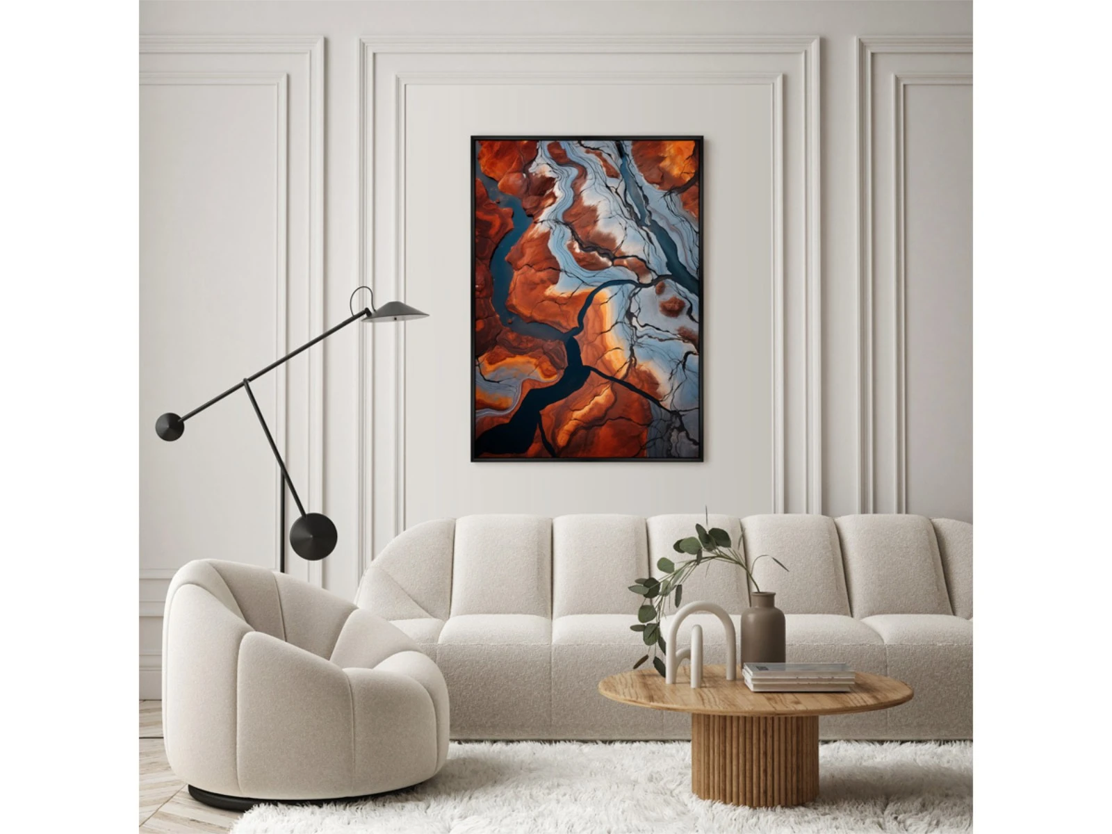 Репродукция картины на холсте Stone color palettes, angles and shapes, No 2, 2024г. 925887  - фото 3