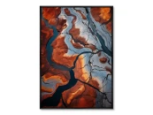 Репродукция картины на холсте Stone color palettes, angles and shapes, No 2, 2024г.