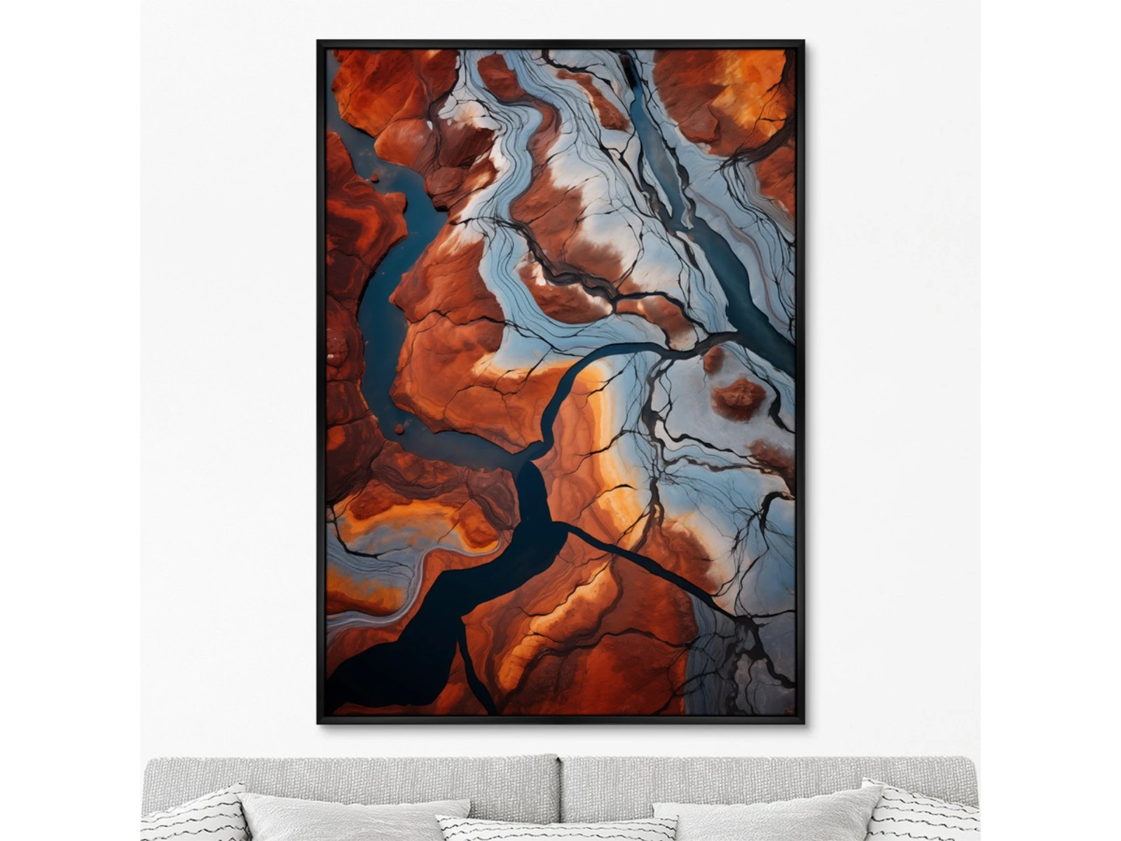 Репродукция картины на холсте Stone color palettes, angles and shapes, No 2, 2024г. 925887