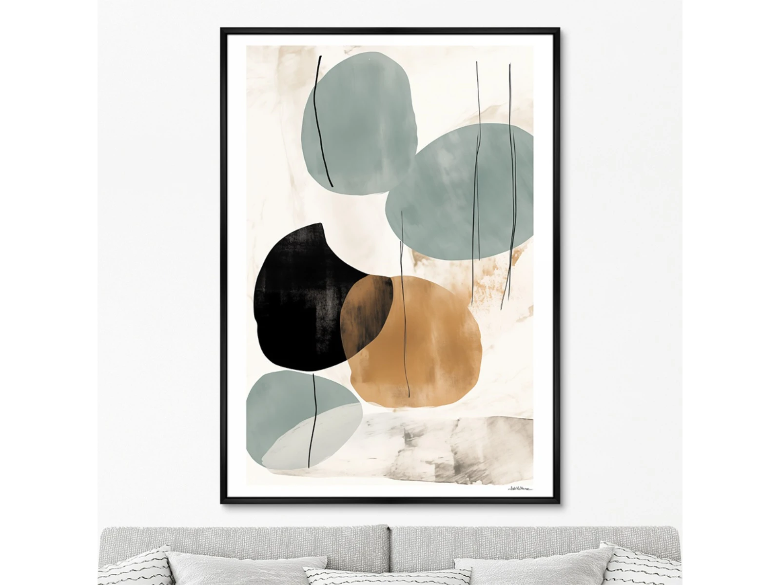 Репродукция картины на холсте Shapes in pastel colors, No 2, 2024г. 925931