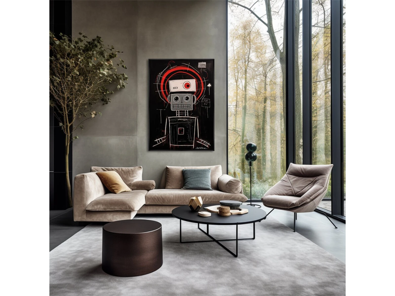 Репродукция картины на холсте Robots, the joy of being, No 1, 2024г. 925977  - фото 3