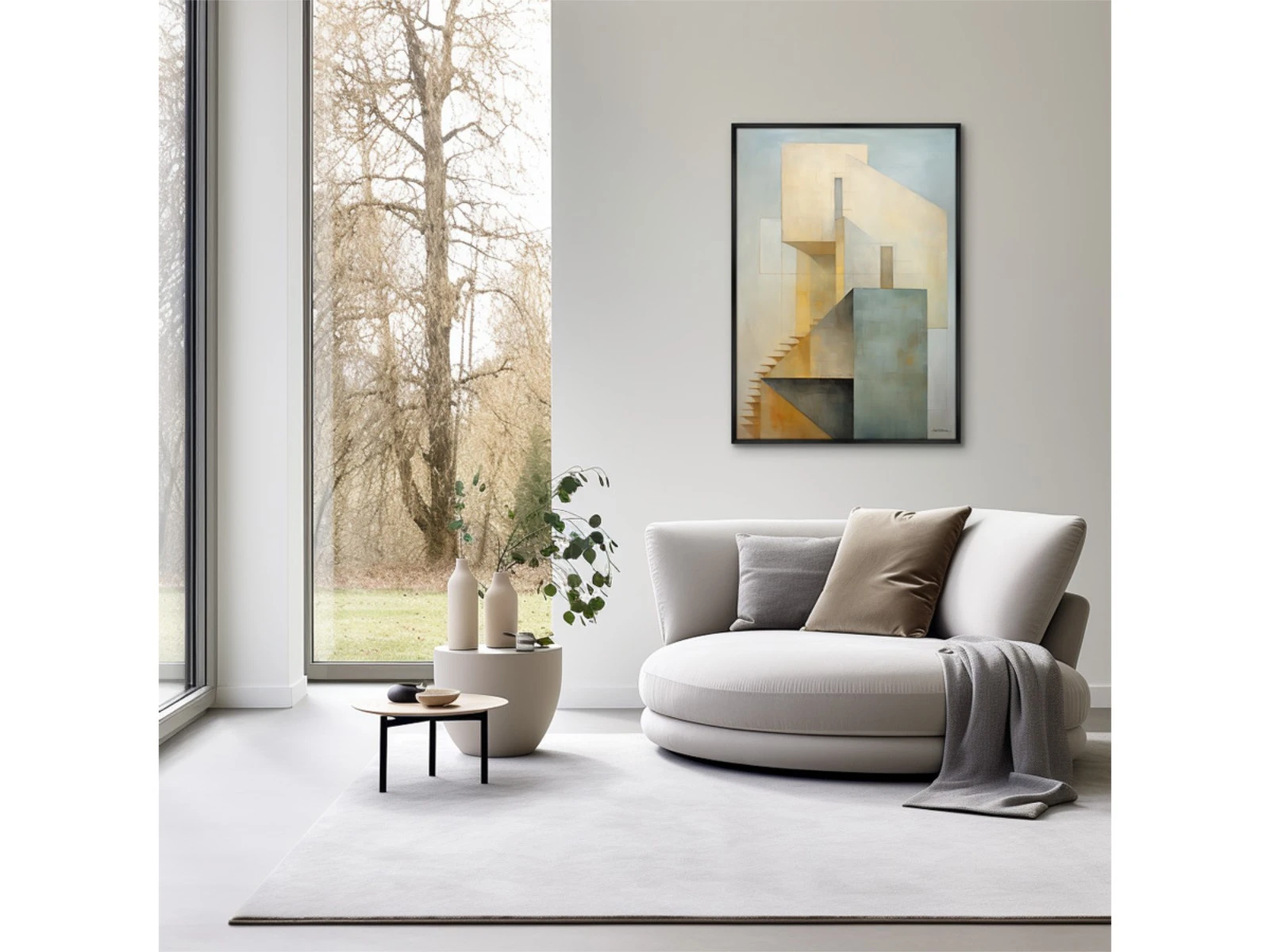 Репродукция картины на холсте Buildings, early morning, No 1, 2024г. 926057  - фото 3