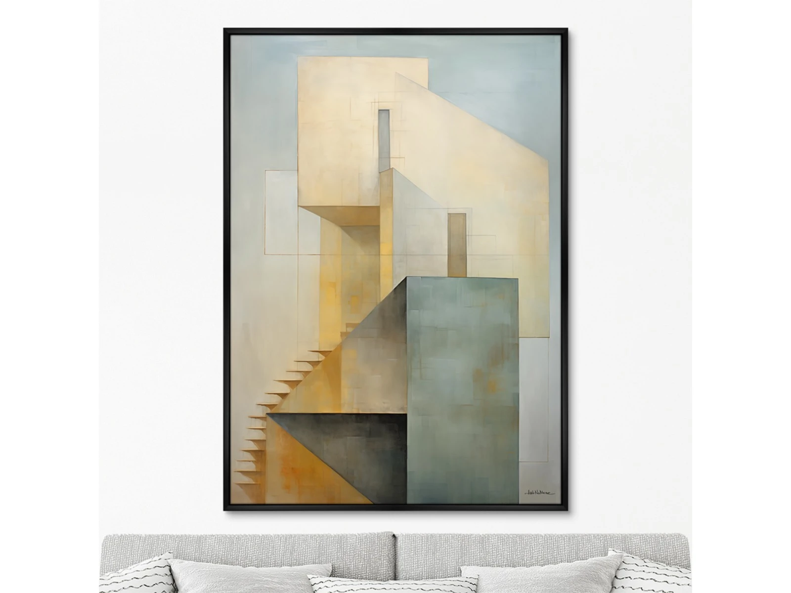 Репродукция картины на холсте Buildings, early morning, No 1, 2024г. 926057