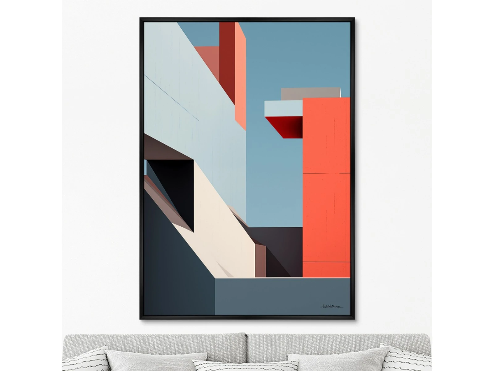 Репродукция картины на холсте City morning geometry, No 1, 2024г. 926078