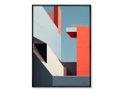 Репродукция картины на холсте City morning geometry, No 1, 2024г.