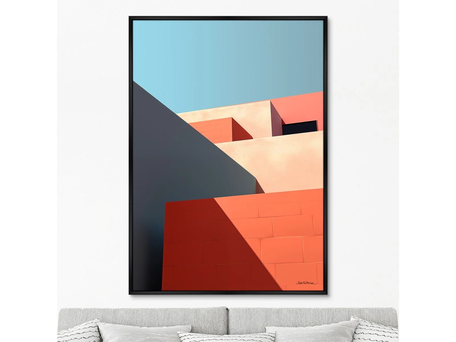 Репродукция картины на холсте City morning geometry, No 2, 2024г. 926086