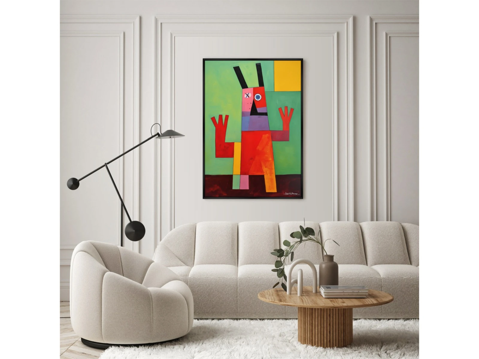 Репродукция картины на холсте Happy Creatures, No 1, 2024г. 926088  - фото 3