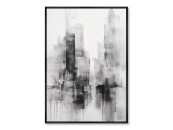 Репродукция картины на холсте Evening in the city, No 1, 2024г.