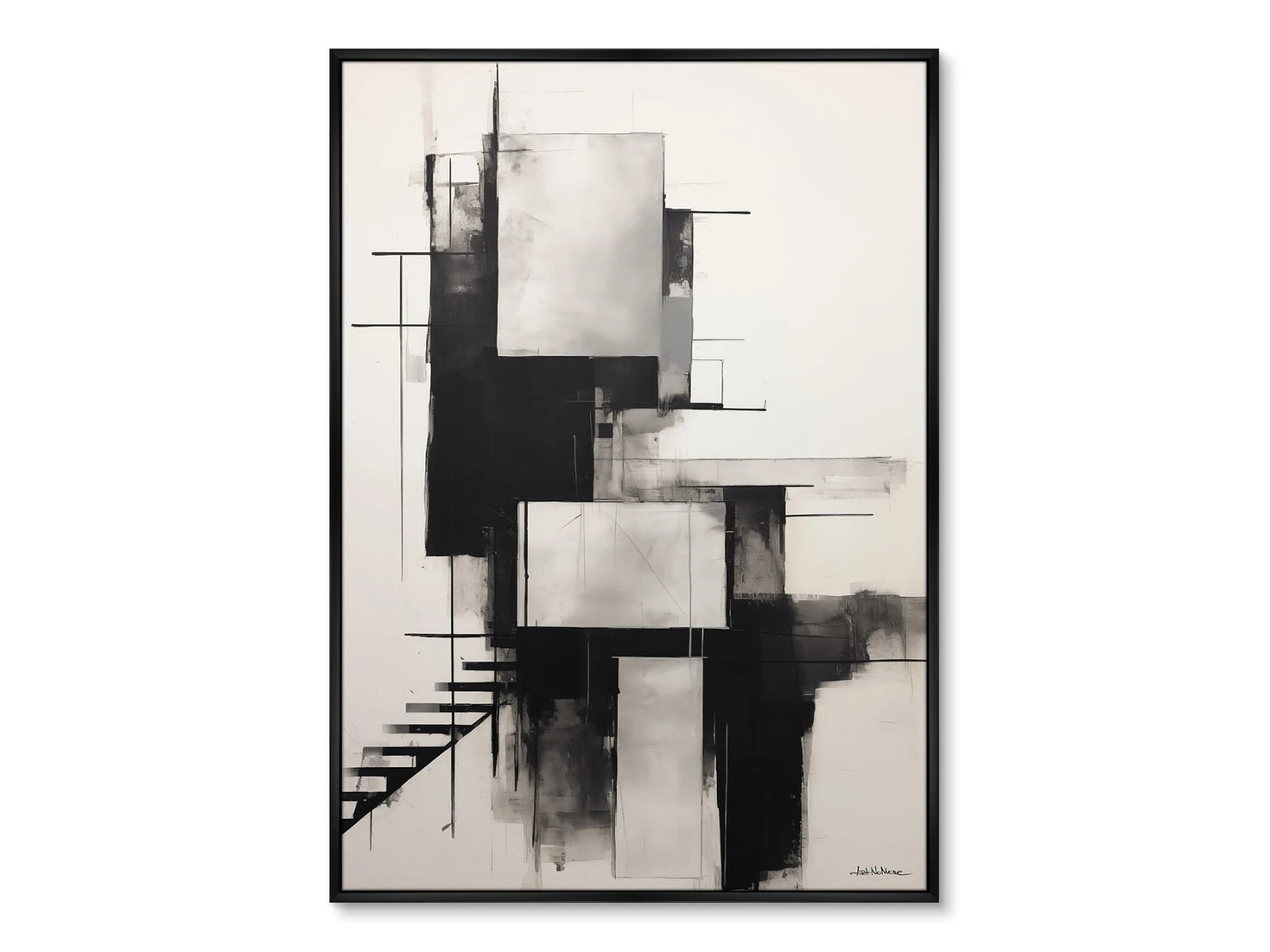 Репродукция картины на холсте In bianco e nero, No 1, 2024г. 926135