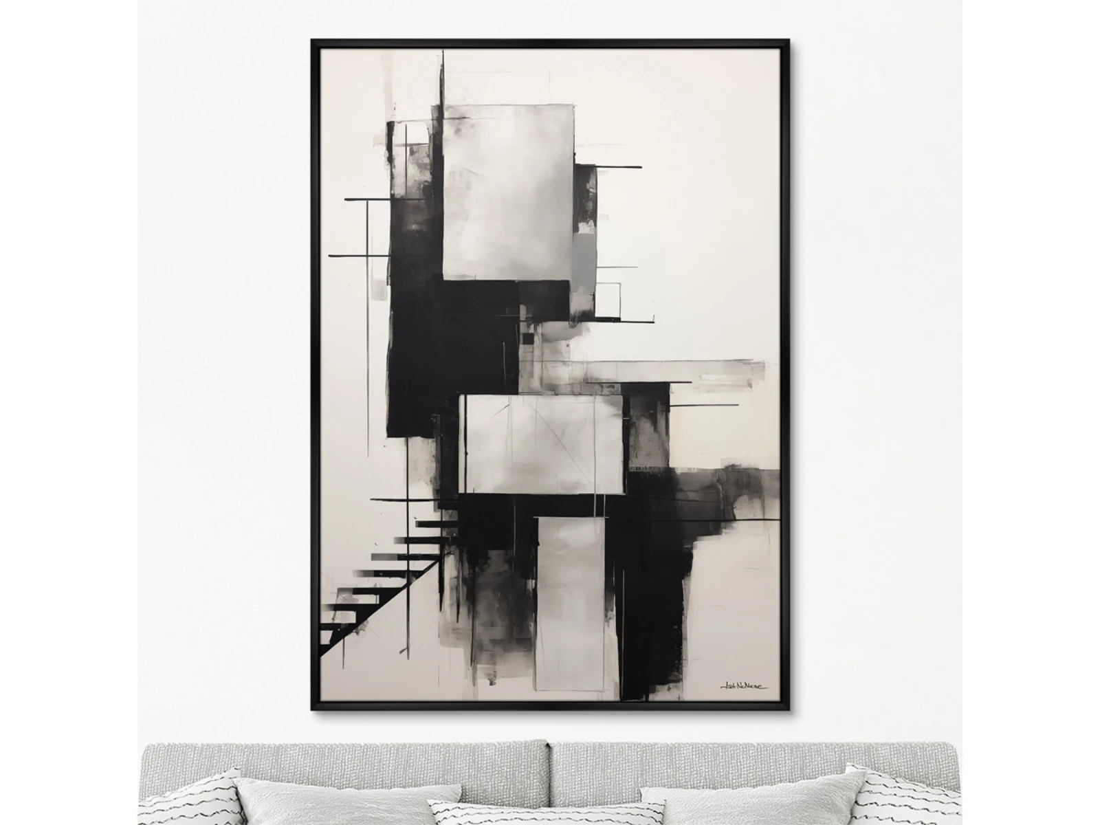 Репродукция картины на холсте In bianco e nero, No 1, 2024г. 926135