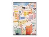 Репродукция картины на холсте Above the town, No 1, 2024г.