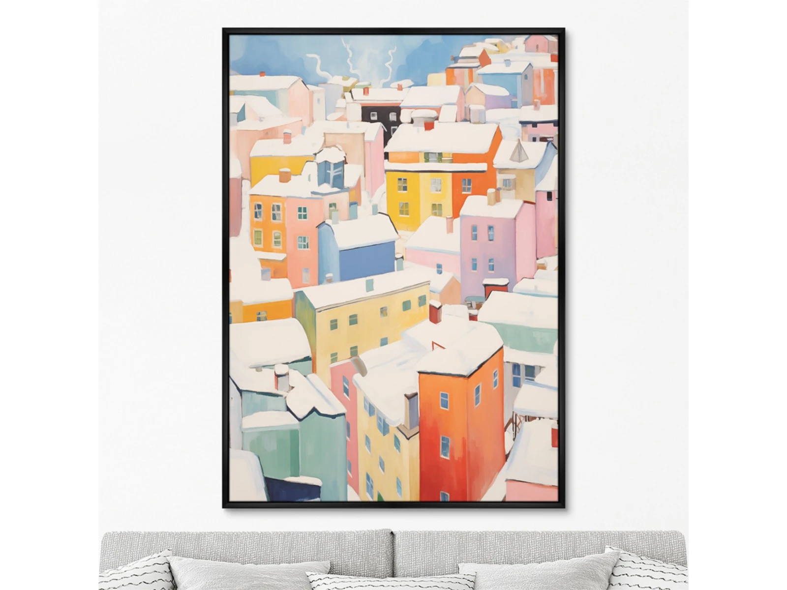 Репродукция картины на холсте Above the town, No 1, 2024г. 926150