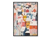 Репродукция картины на холсте Above the town, No 2, 2024г.