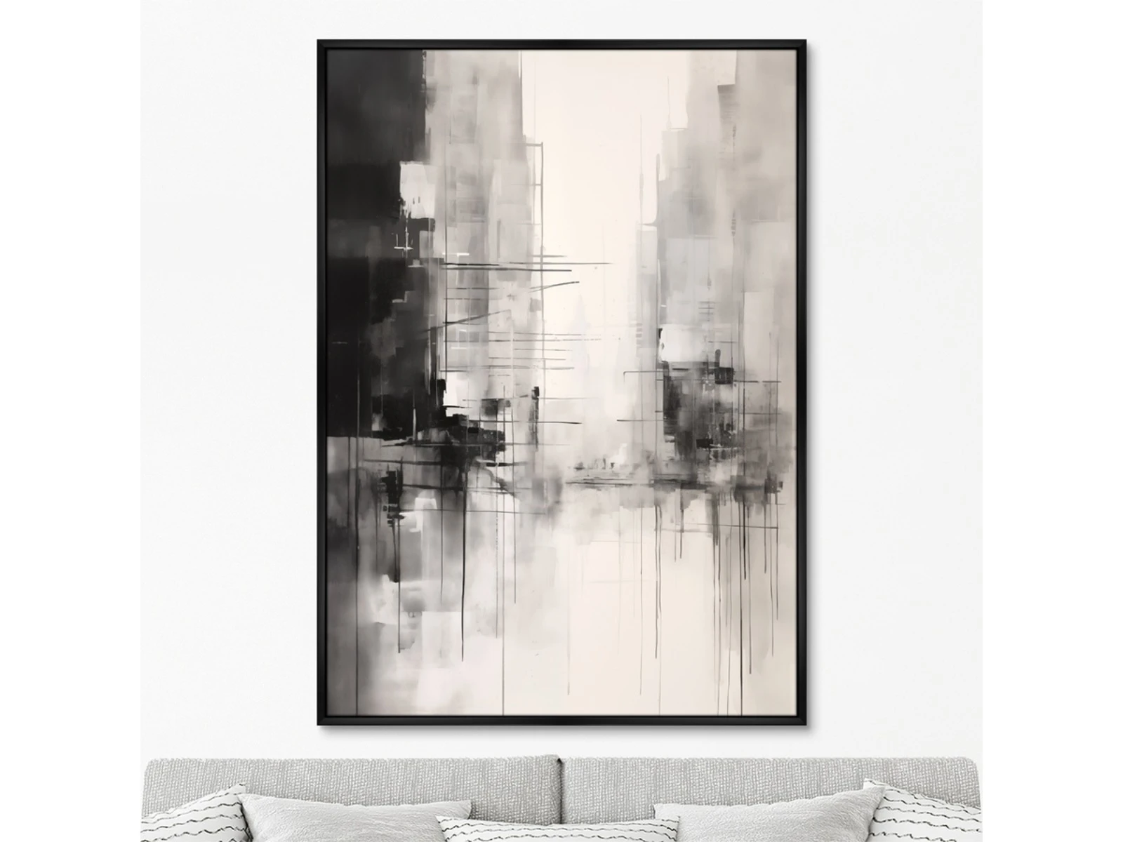 Репродукция картины на холсте Rain in the city, No 1, 2024г. 926159