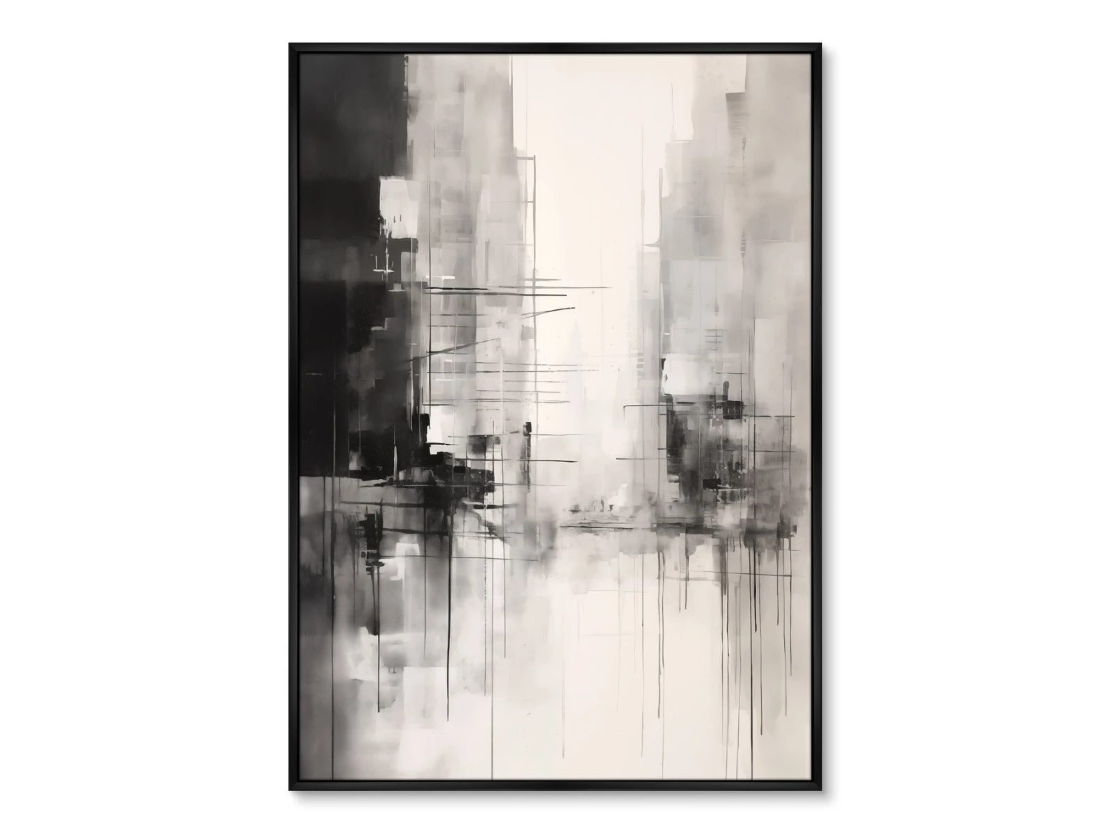 Репродукция картины на холсте Rain in the city, No 1, 2024г. 926159