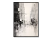 Репродукция картины на холсте Rain in the city, No 1, 2024г.