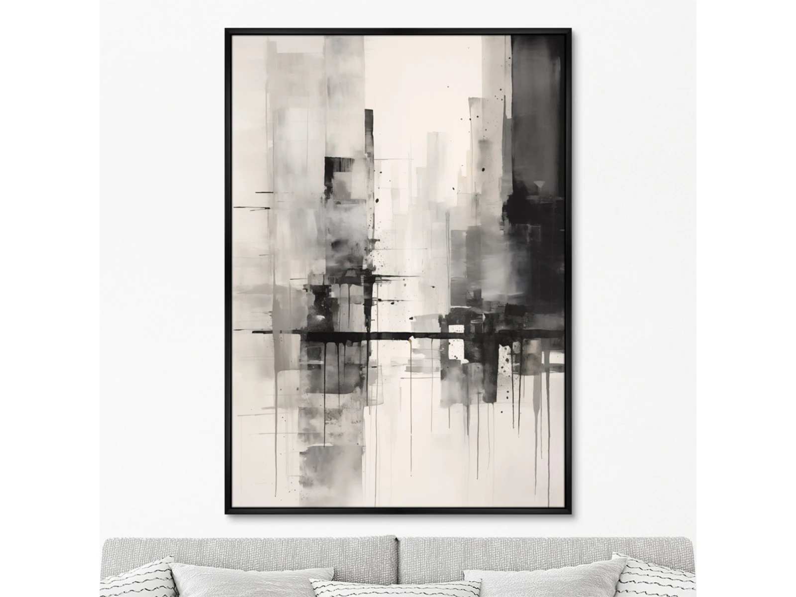 Репродукция картины на холсте Rain in the city, No 2, 2024г. 926167