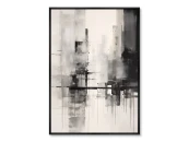 Репродукция картины на холсте Rain in the city, No 2, 2024г.