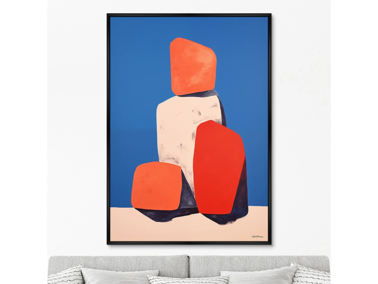 Репродукция картины на холсте Colors and stones, No 1, 2024г. 926183