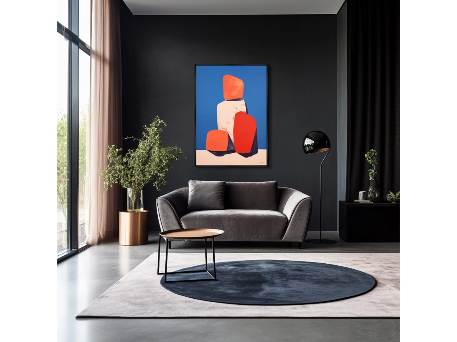 Репродукция картины на холсте Colors and stones, No 1, 2024г. 926183  - фото 3