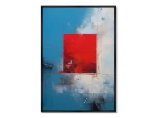 Репродукция картины на холсте Rosso quadrato, 2024г.