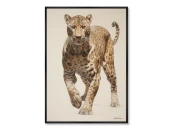 Репродукция картины на холсте Leopards hunt, No 2, 2024г.