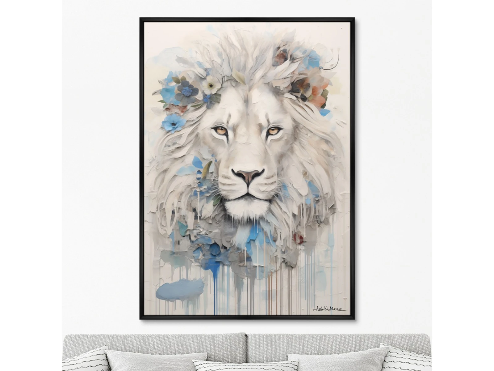 Репродукция картины на холсте Blooming Lion, 2024г. 926204