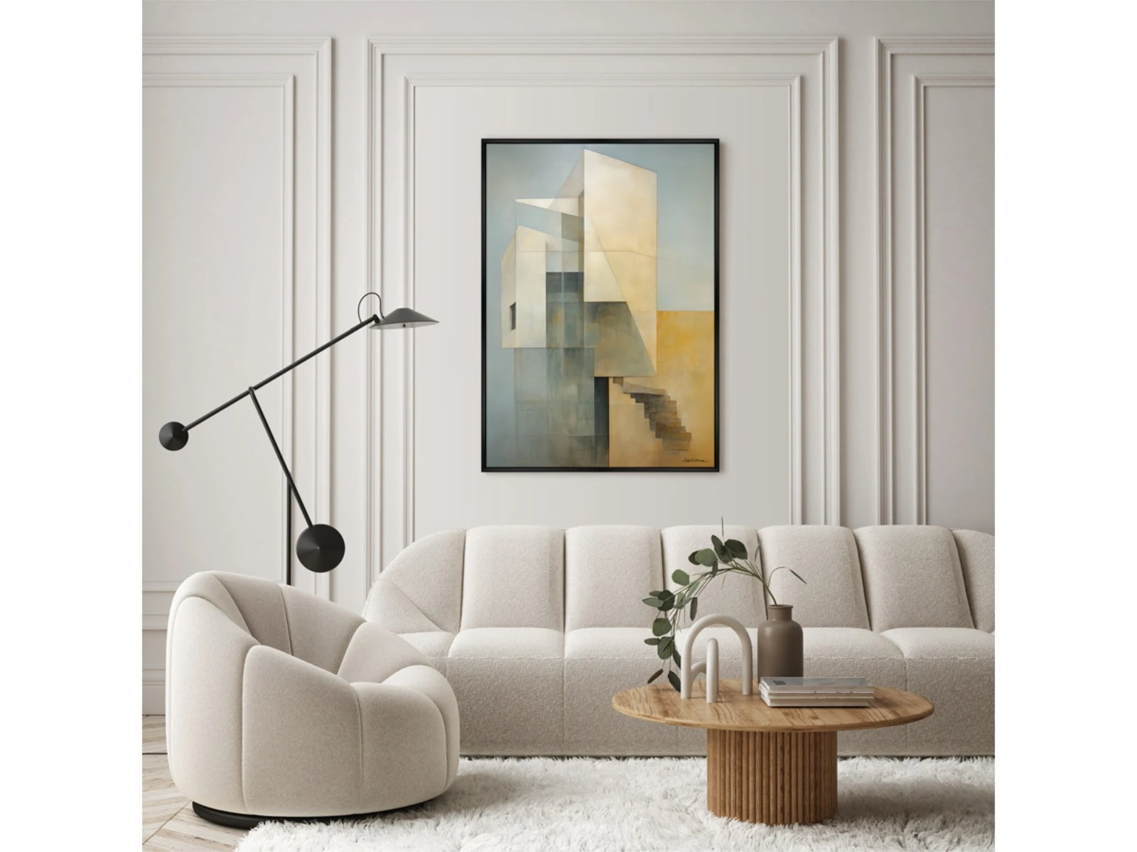 Репродукция картины на холсте Buildings, afternoon look, No 1, 2024г. 926215  - фото 3