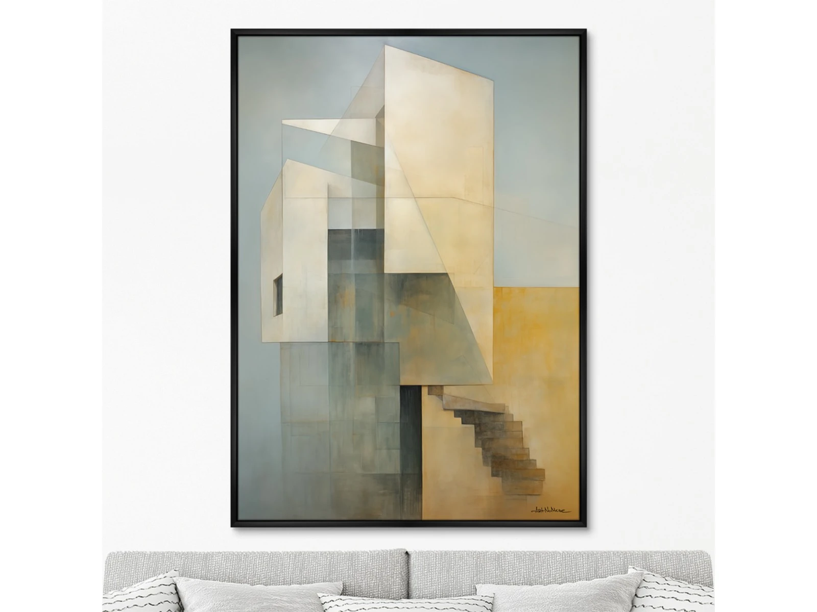 Репродукция картины на холсте Buildings, afternoon look, No 1, 2024г. 926215