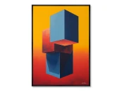 Репродукция картины на холсте Cubes, 2024г.