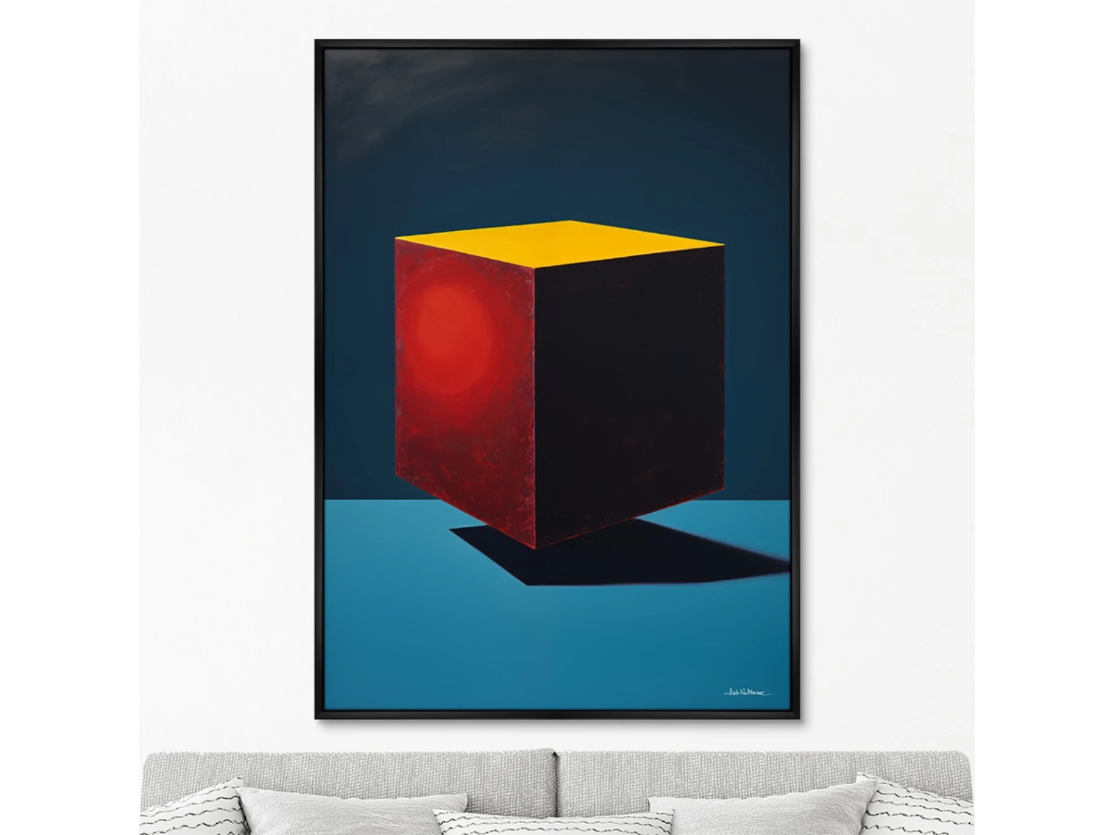 Репродукция картины на холсте Cubes in colors, No 1, 2024г. 926285