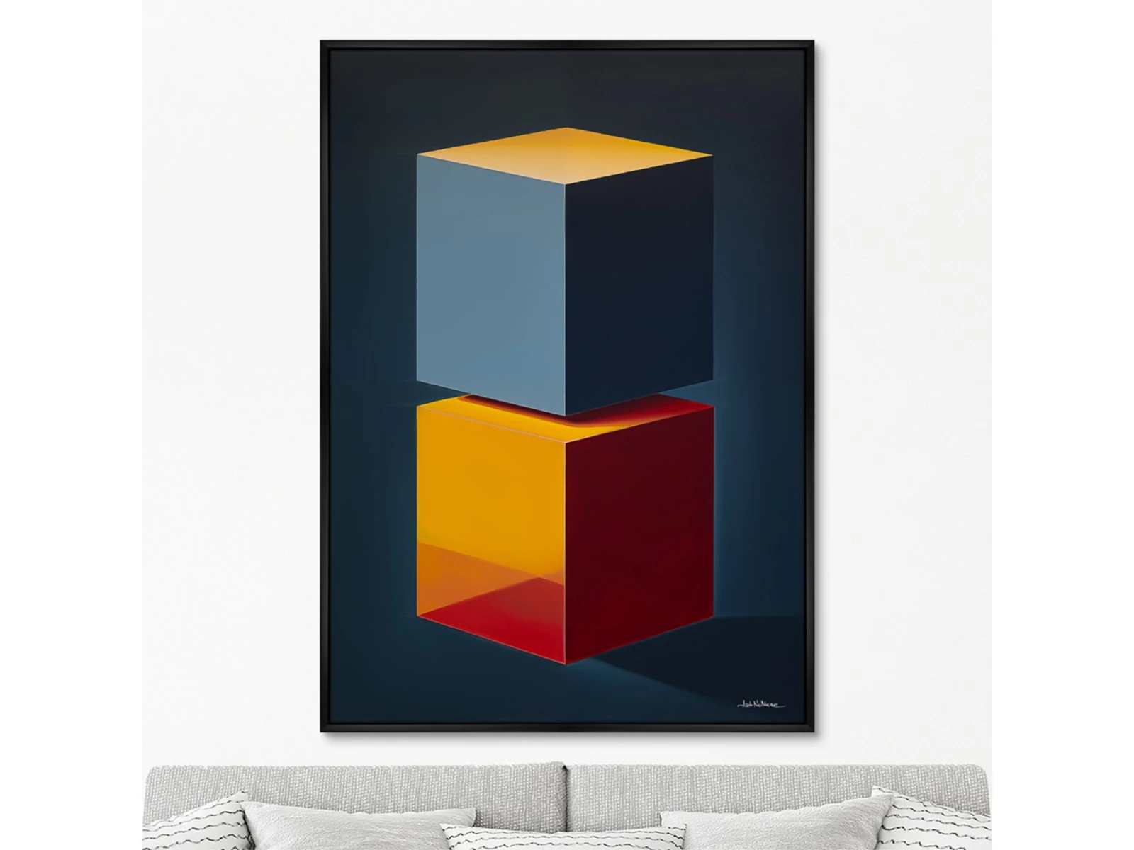 Репродукция картины на холсте Cubes in colors, No 2, 2024г. 926308