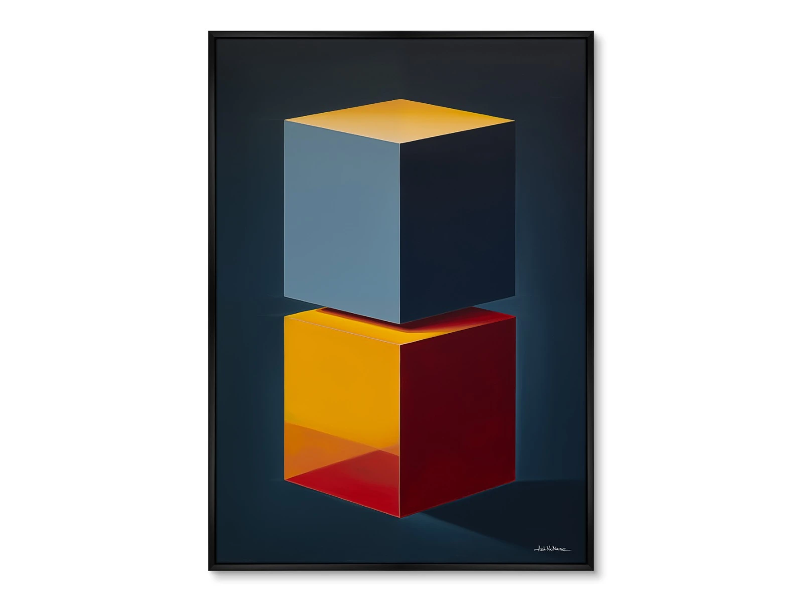 Репродукция картины на холсте Cubes in colors, No 2, 2024г. 926308