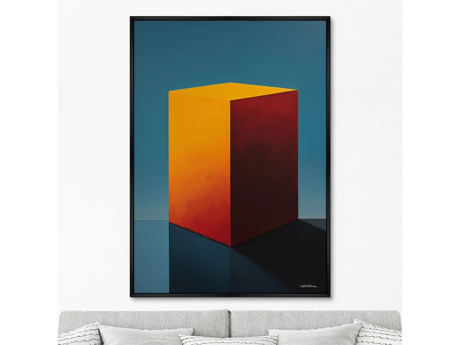 Репродукция картины на холсте Cubes the volumetric, No 1, 2024г. 926358