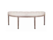 Оттоманка бежевая из массива каучука Onora velvet