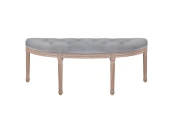 Оттоманка серая из велюра Onora velvet