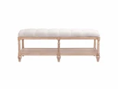 Оттоманка классическая бежевая из массива дуба Martel oak beige